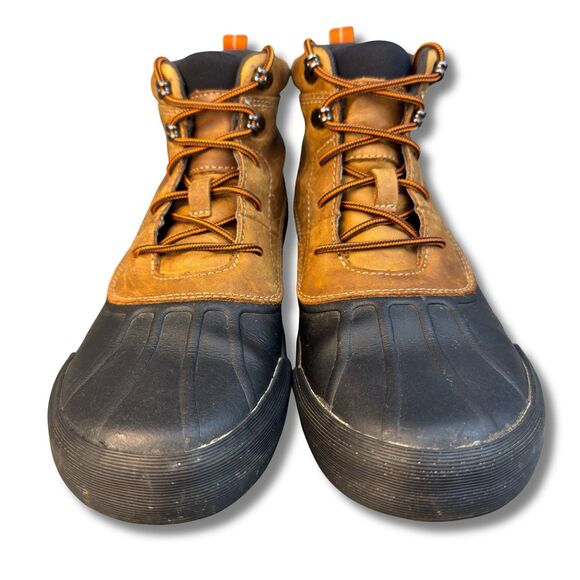 Clarks Gilby McKinley Duck Boots Waterproof Lace Up Women Size 8M Brown/Orange - Picture 3 of 12